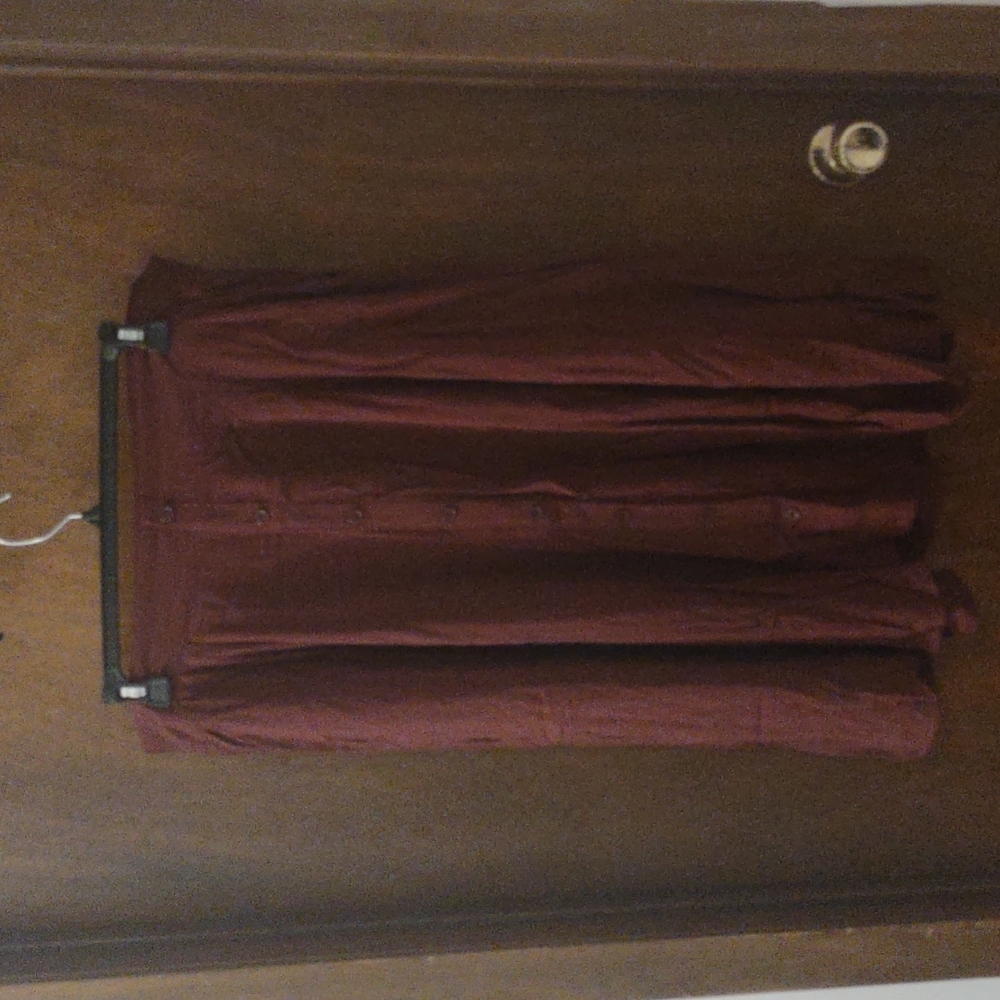 BNWT Torrid 1x Brown A-line Midi Skirt with Pocket & Buttons Orig. $55.50!